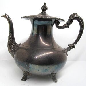 Ascot By Community Reproduction Sheffield Design Silver Plate Coffee Pot